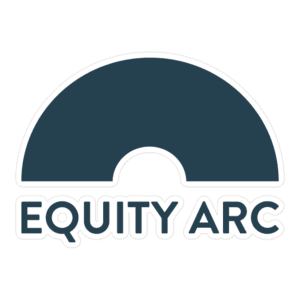 Equity Arc Sticker, Navy