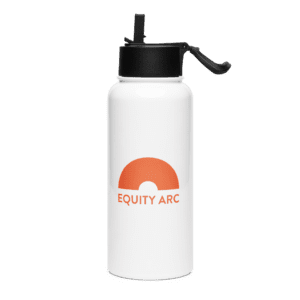 Equity Arc Stainless Steel Water Bottle with Straw