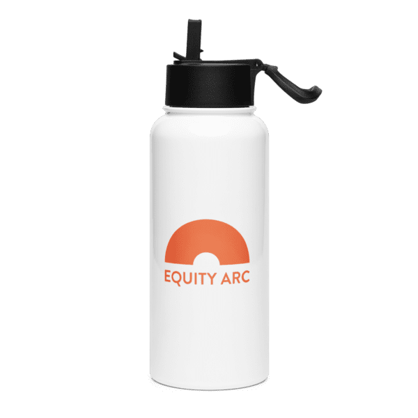 Equity Arc Stainless Steel Water Bottle with Straw